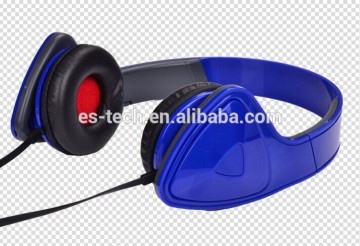 Blue computer headphone Foldable headset