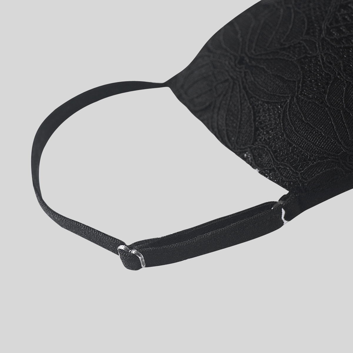ネオデザインニット織りシルクブレンドレース生地フェイスマスク4層シックなフェイスカバー黒と白のフェイスマスク