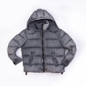 Men`s Nylon garment dyed down jacket