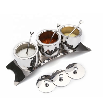 Stainless Steel Seasoning Jars With Spoon