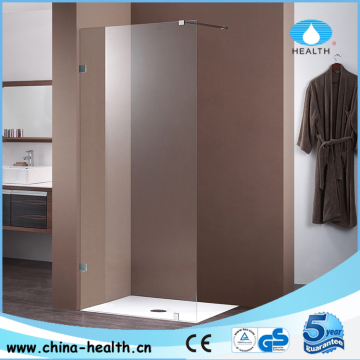 Walk in glass shower door