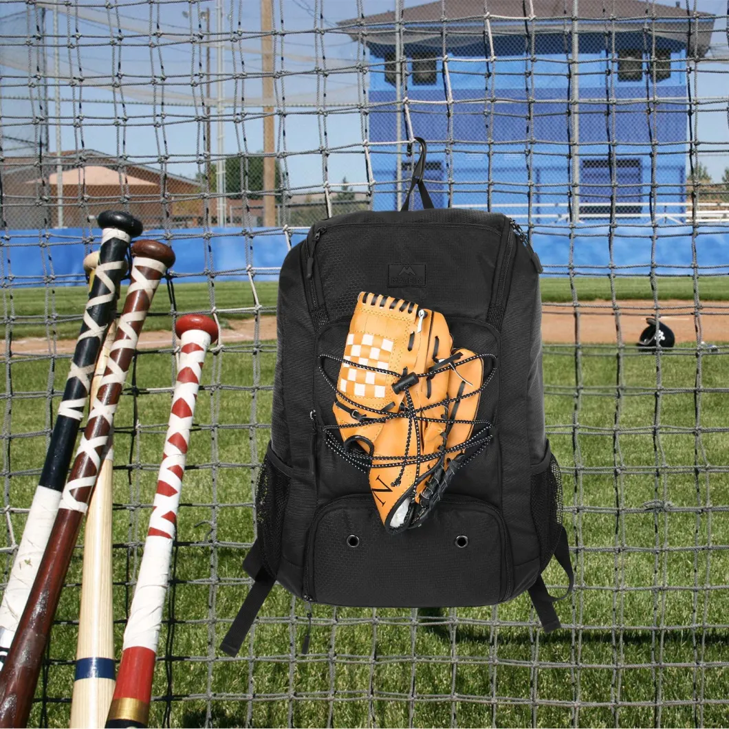 Baseball Bag with Fence Hook Hold, Softball Bat Bag with Shoes Compartment for Youth, Boys and Adult