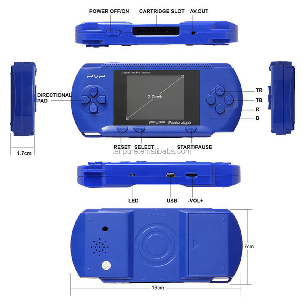 3 Inch 16 Bit PXP3 Handheld Game Player Retro Video Game Console de jeux Consola 150 Classic Games Child Gaming Players Consoles