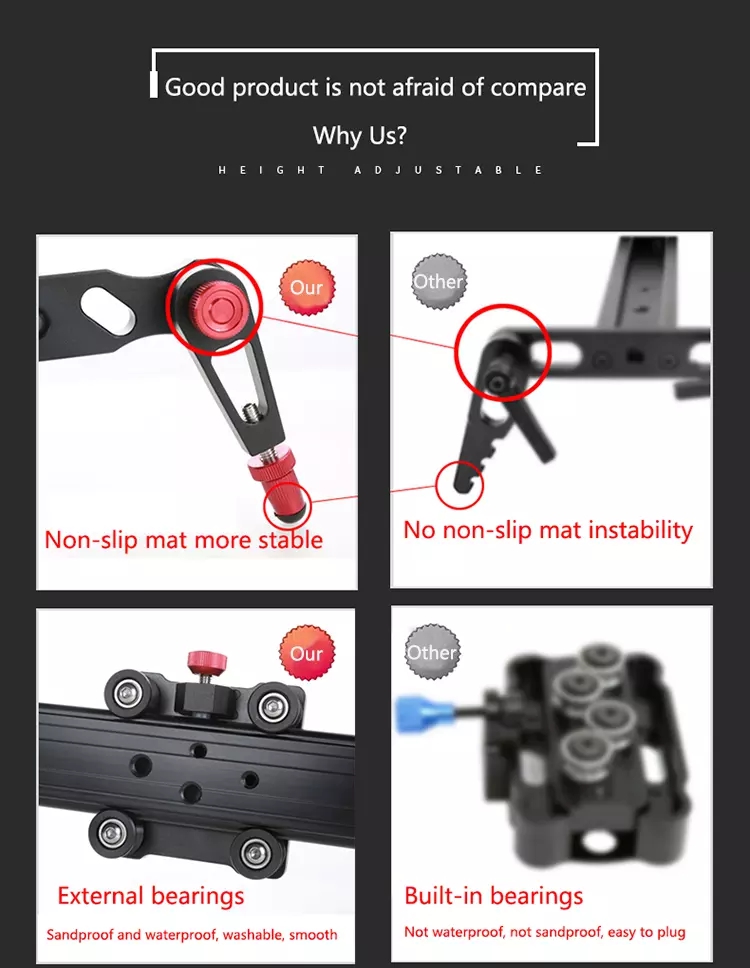 Aluminum Camera track slider