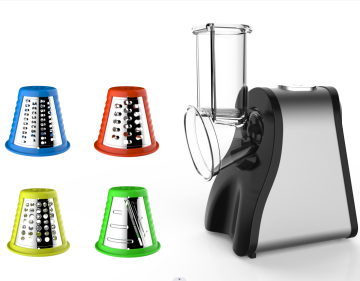 Portable Multi-Functional Electric Salad Maker with Slicer, Shredder & Grinder