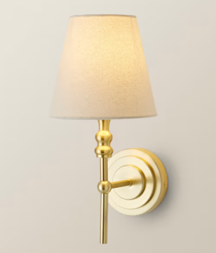 Maggie Brushed Chrome Wall Lights with Tapered Shades