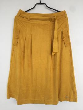 Slim Knitted Suede Skirts With Belt