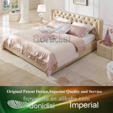 american style leather crystal bed JL1190