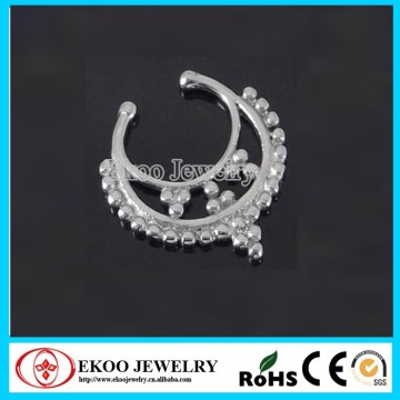Fake Adjustable Ethnic Indian Non Piercing Nose Ring