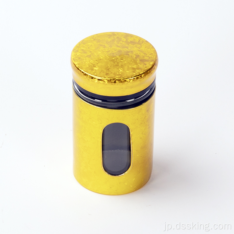デラックストゥハオゴールドファイブピース調味料の瓶セット、塩と胡pepperの瓶容量150ml