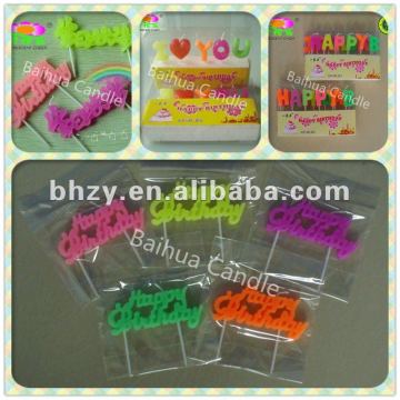 2016 Hotest Wholesale Color Birthday Cake Letter Candles