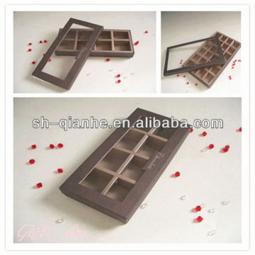 Divided chocolate box pvc window box