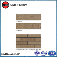 Clinker tile of exterior wall