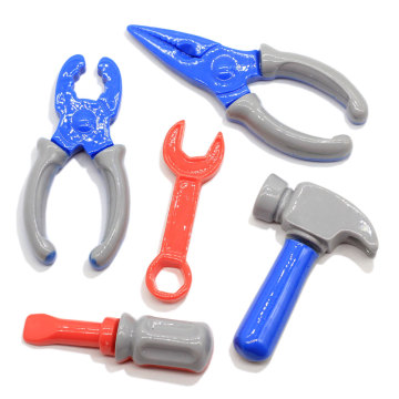 100pcs Kawaii Resin Kids Hand Tool Set Wrench Caliper Screwdriver Plier Hammers  Dolls Houses Miniature Toy accessories