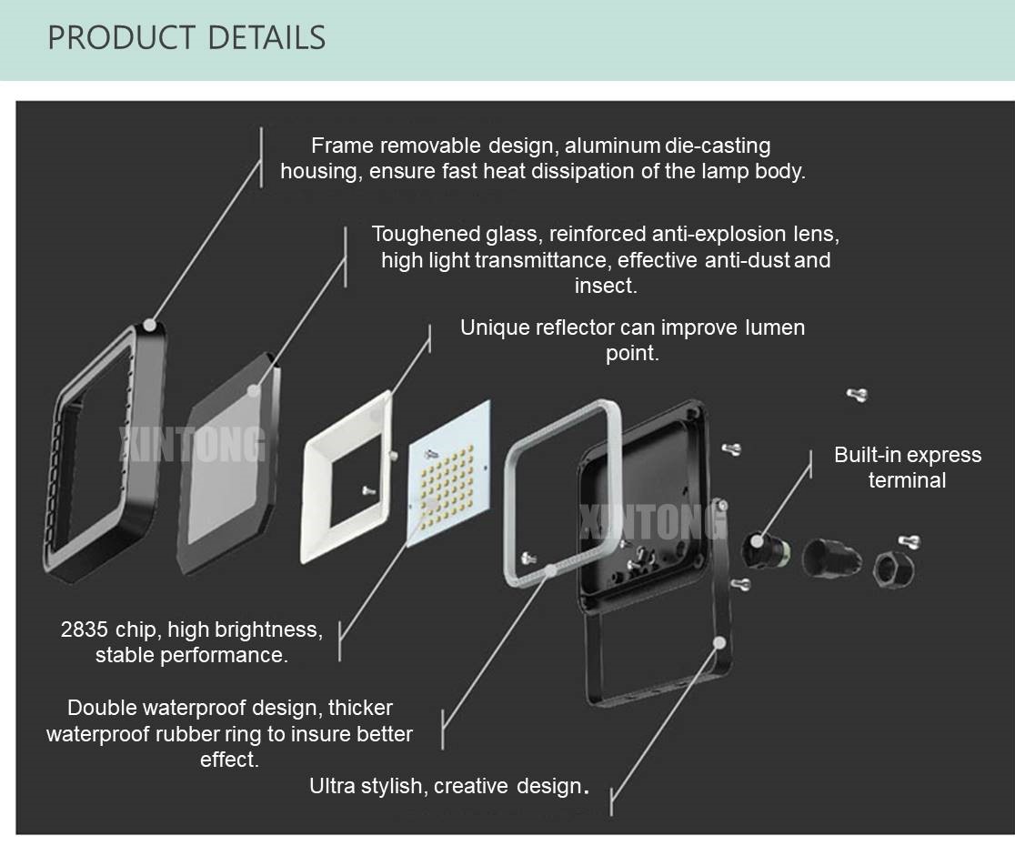 high bright outdoor wall mounted solar flood light