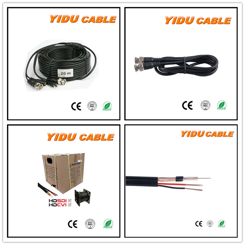 Coax Shotgun Cable Siamese Cable Rg59 with 2c CCTV 2DC Power Coaxial