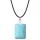 Синий песчаник 25x35 мм прямоугольник каменное подвесное ожерелье для женщин мужчин