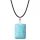 Turquoise 30x40 mm Collier cuboïde Men Rectangle Pendant