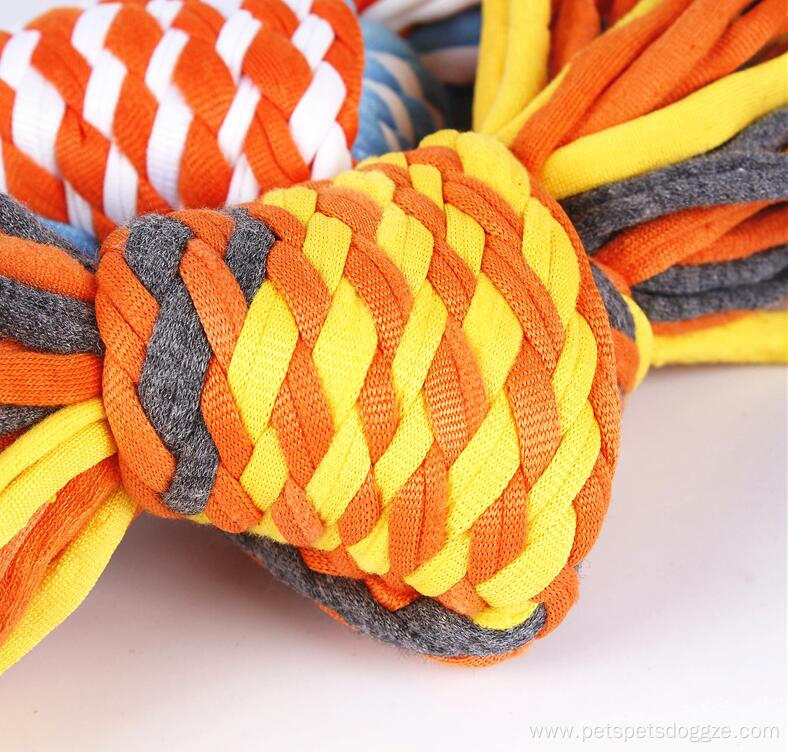 eco friendly durable cotton rope dog chew toy