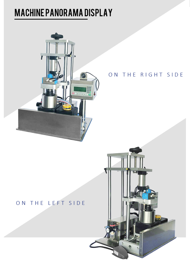 High quality semi automatic glass jars / twist off cap vacuum capping machine