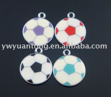 soccer shape key chain charm
