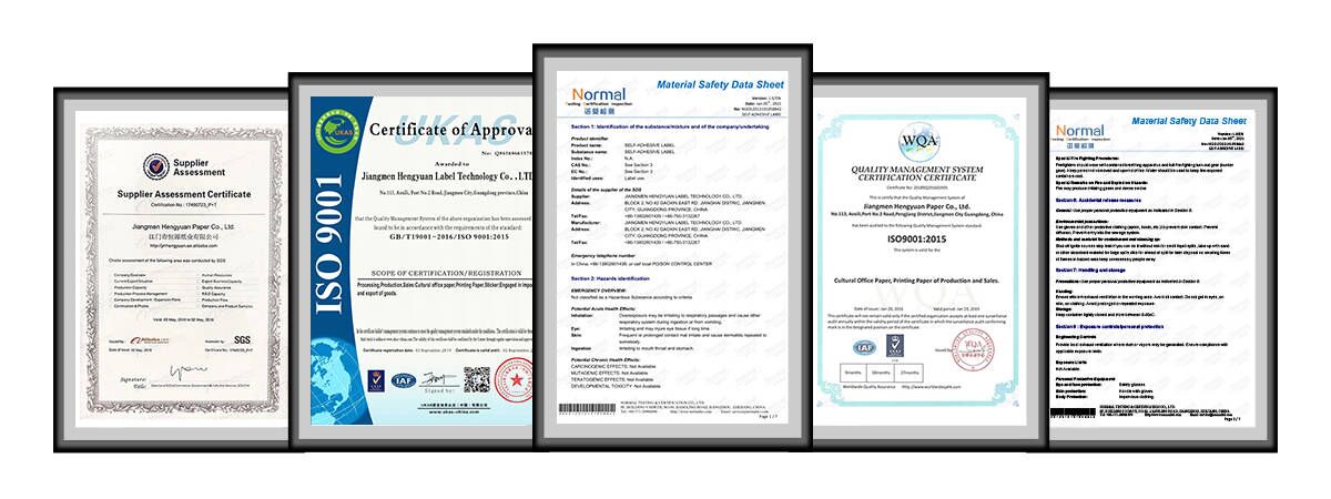 Production Certification of Food Label