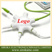 3.5mm Earphone Headphone Audio Mic Splitter 1 Malet to 2 3 4 5 Female port earphone splitter cable