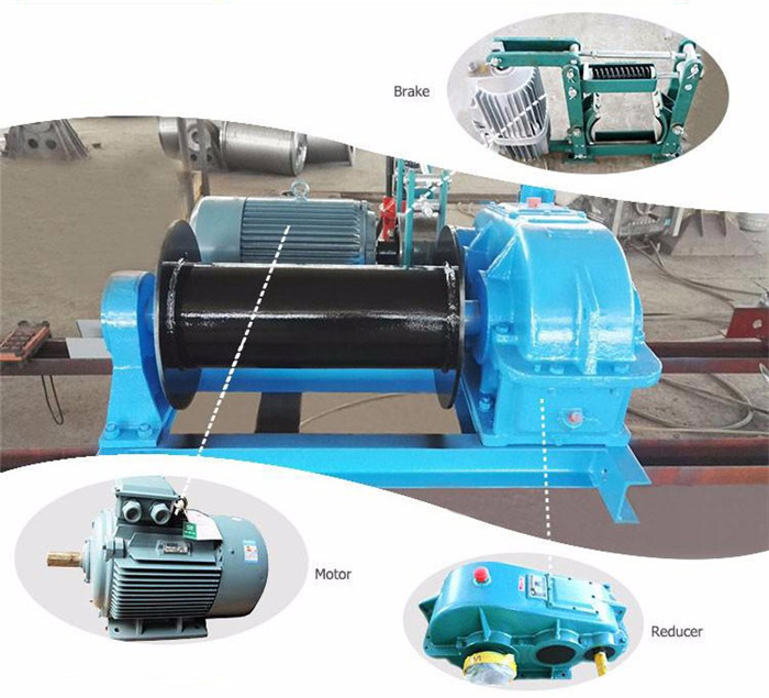 Wire rope power electric hoist winch equipment