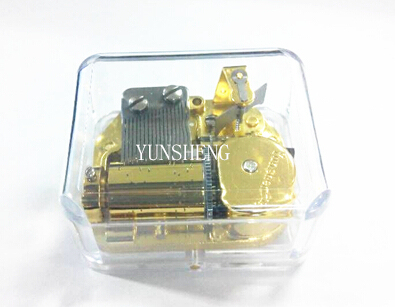 Acrylic Clear Music Box with 18 Note Classic Movement