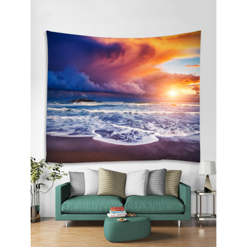 Tapestry Wall Hanging Ocean Beach Sea Wave Series Tapestry Sunrise Sunset Dusk Tapestry for Bedroom Home Dorm Decor