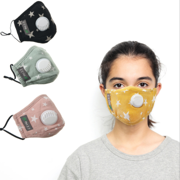 कपास पुन: प्रयोज्य चेहरा विरोधी धुंध मुद्रित रंगीन मास्क