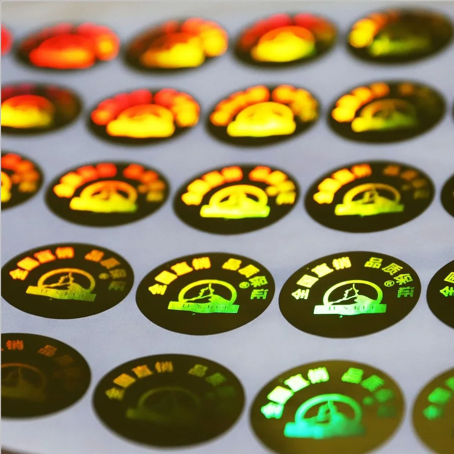 Free Sample Anti Void Custom Die Cut Stickers Radium Security Hologram Stickers