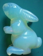 gemstone rabbit figurine