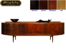 72 inch Walnut Mid Century Modern Sideboard