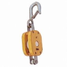 Regular wood block, single sheave, hook style