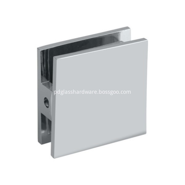 Square Wall Mount Fixed Panel Shower Glass U-Clamp
