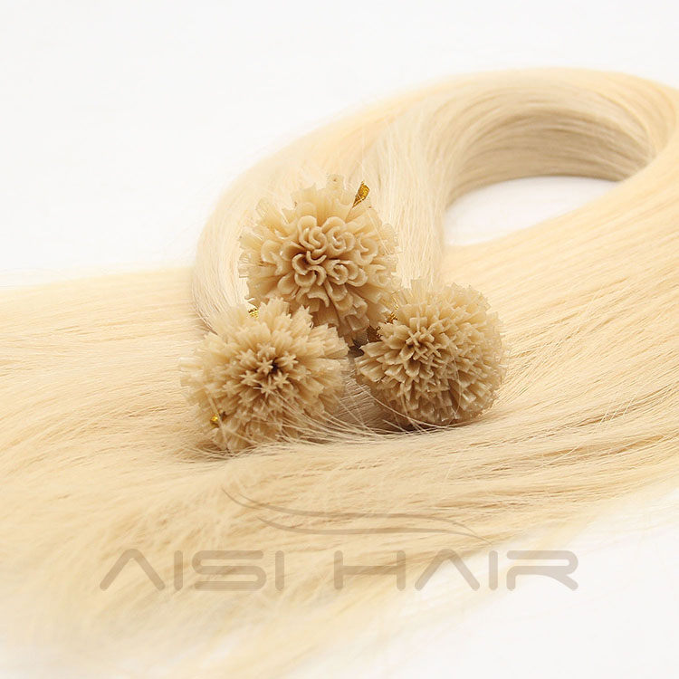 Aisi Hair Wholesale Factory Price Double Drawn Russian Hair U Tip/I Tip/Nail Hair Extension