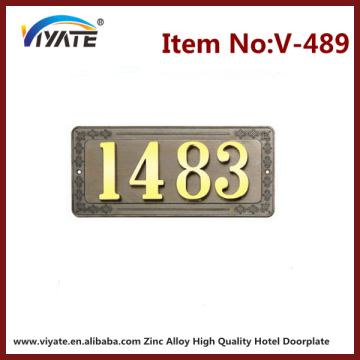 Custom Hotel Door Numbers Door Number Sign Alloy Door Number