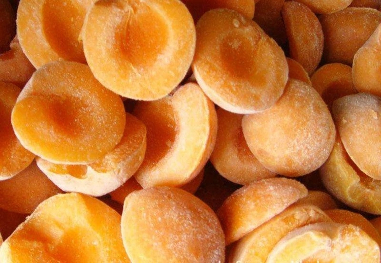 Nop EU Organic IQF Frozen Apricot Halves, Dices Golden Sun From China