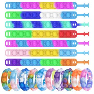 Silicone Fidget Leksaker Slitstarkt barn poppar armband