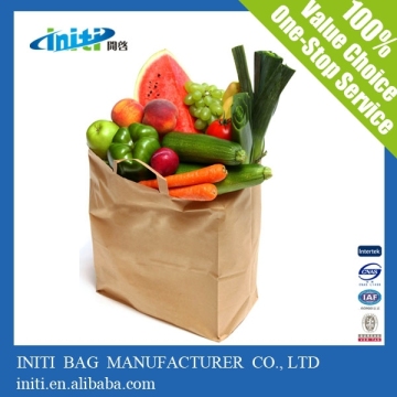 China wholesale plain recycled paper bags/ vegetable paper carrier bags