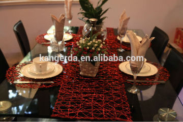 metallic table runner for christmas