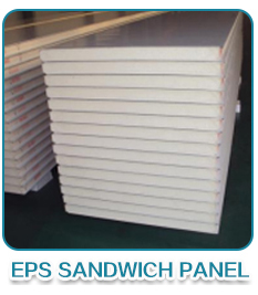 Low Cost Roofing Materials 0.5mm Steel Surface Insulated Interior PU / EPS Sandwich Roofing Panel