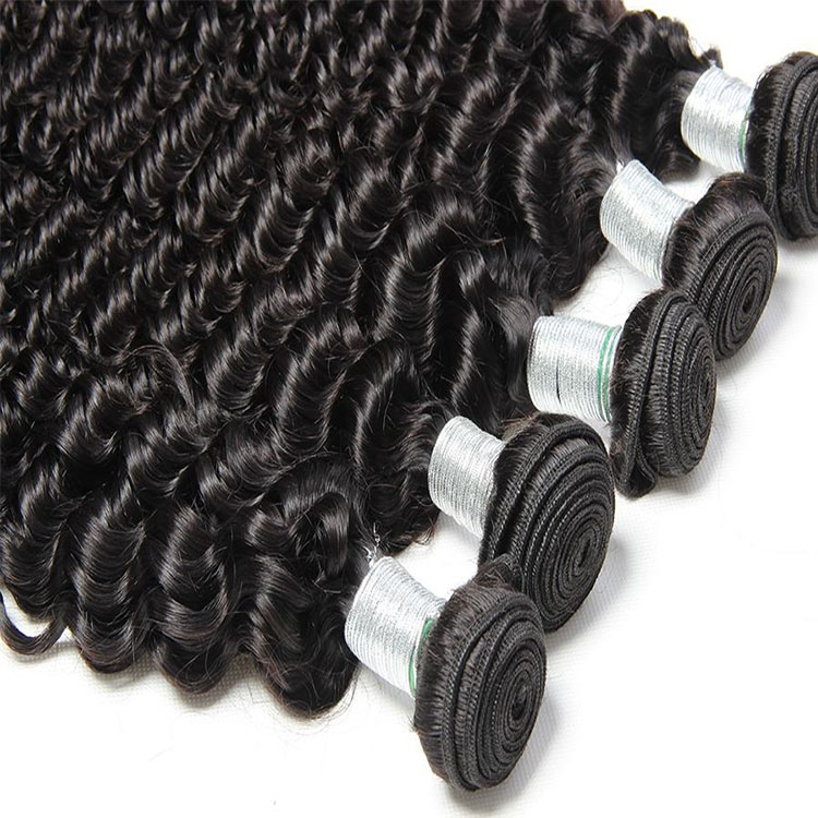 Factory Wholesale Price Deep Curly High Quality 100% Brazilian Human Hair Bundles For Black Women