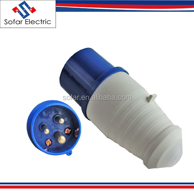 Wenzhou Manufactory SF-023 IP44 220V 32A 2P+E Industrial Power Plug