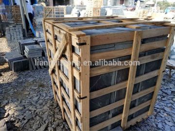 5cm 3cm cheap black rustic slate cubstone paver