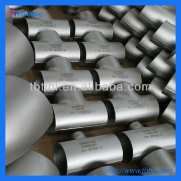 USA ASTM B363 titanium pipe fitting titanium tee GR2 titanium dn200 pipe equal tee