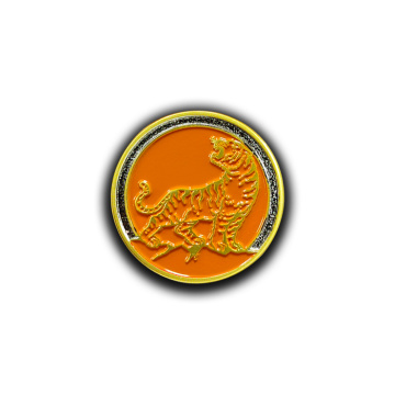 Custom Animal Frocious Tiger Badge Pin