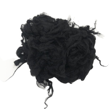 Recycled Black Polyester Staple Fiber