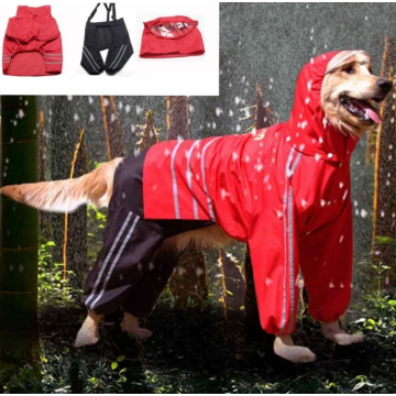 Chó lớn hai lớp áo mưa hoodie